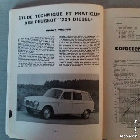 Revue technique RTA Peugeot 204 diesel février 1971 (image 2)