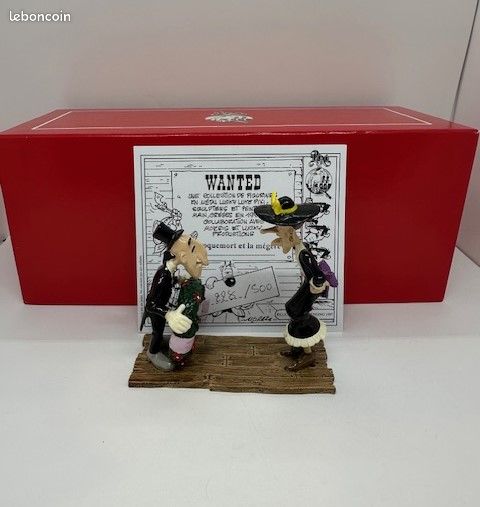 LUCKY LUKE: LE CROQUEMORT ET LA MEGERE - figurines métal 7.5 cm, pixi