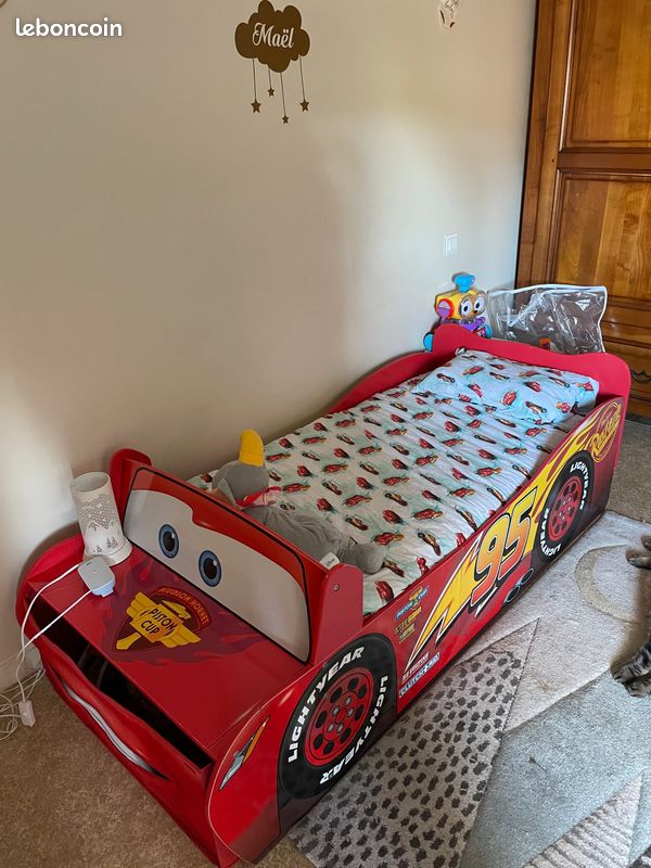 Lit enfant cars avec matelas (image 1)