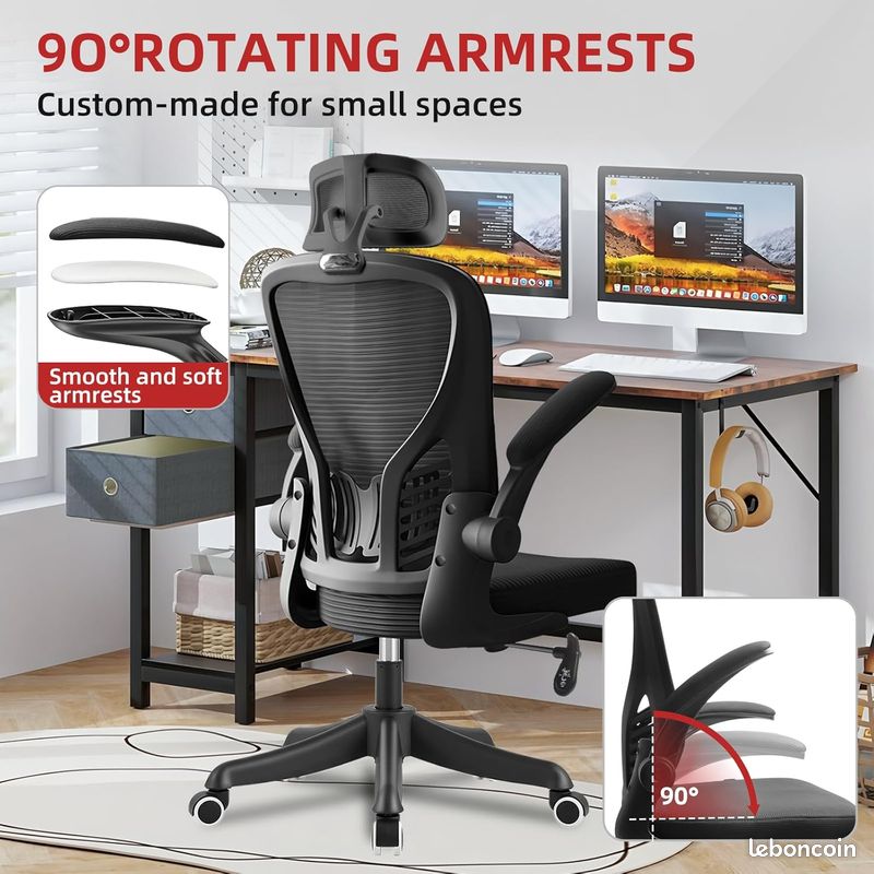 Fauteuil bureau ergonomique avec appui tête
