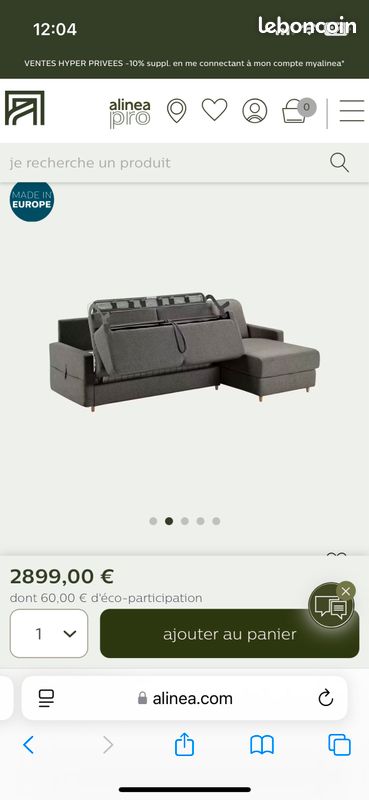 Canapé d’angle convertible (image 4)