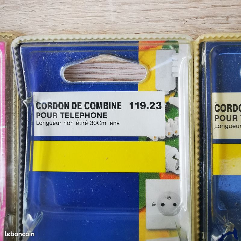 Lot de 3 cordons de combiné téléphonique (image 2)