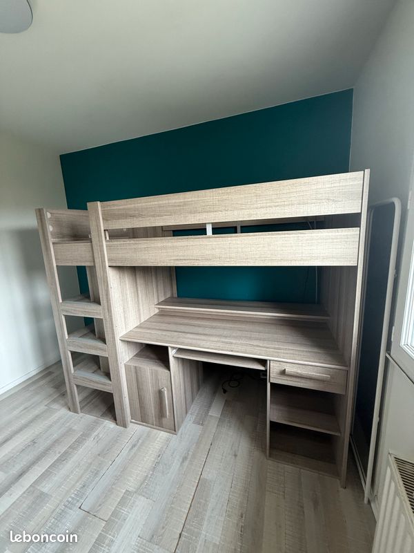Lit superposé avec bureau conforma (image 6)