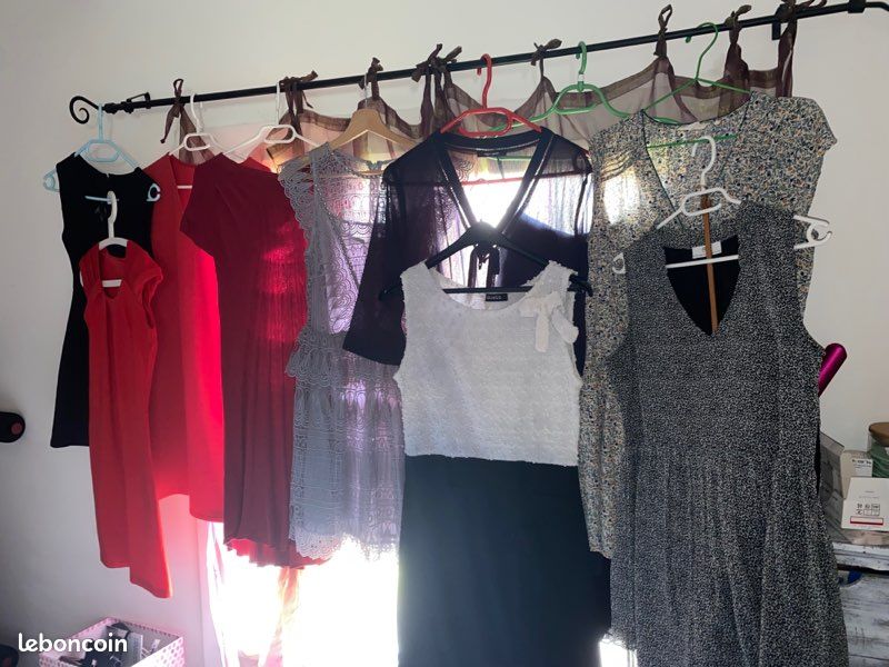 Lot de 9 robes+1 jupe plissée de marques printemps-été taille 38 (image 1)