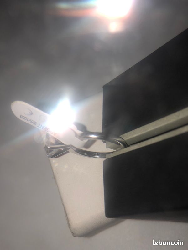 Bague Argent 925 cristal précieux T60 (image 4)
