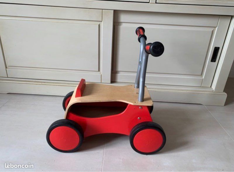 Trotteur ou porteur moto en bois (image 4)