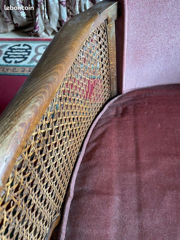 Fauteuil velours bordeaux (image 5)