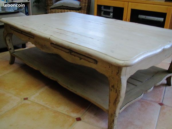 Table basse de salon en pin massif de marque Intériors (image 7)