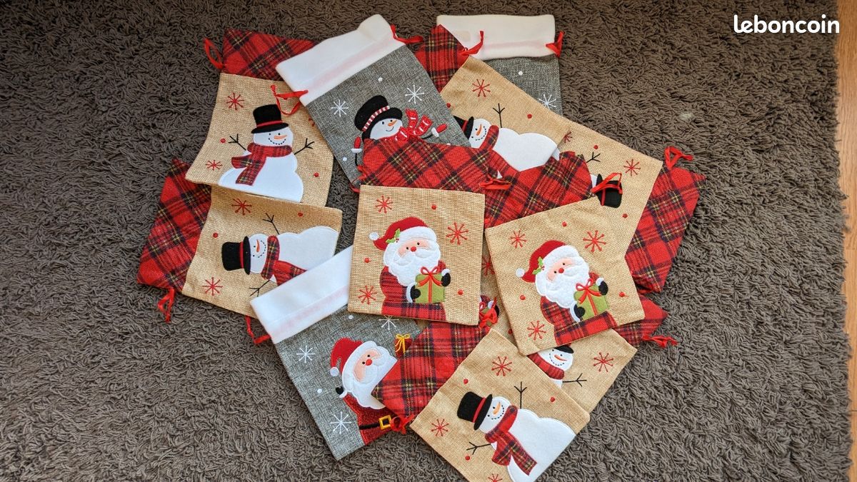 Bonlino Petits Sacs Cadeaux De Noël - 3D Petits Sacs Cadeaux De Noël