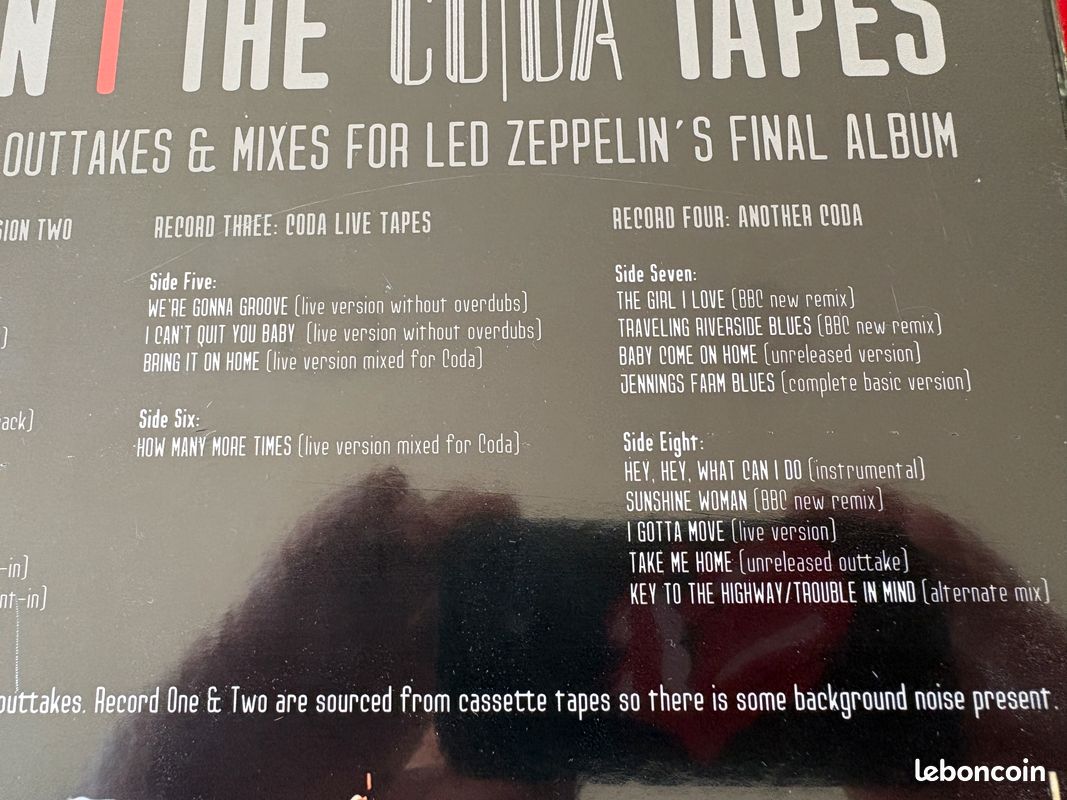 (Rare Coffret 4xLPs) Led Zeppelin "The Coda Tapes" - Edition Numérotée (300 copies) - Vinyles de Couleur (image 6)
