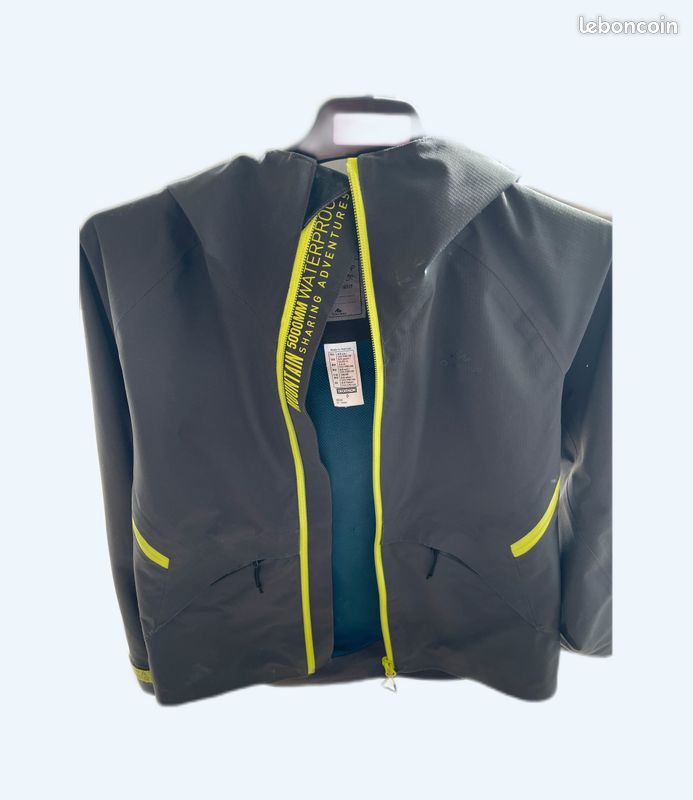 Veste imperméable de randonnée enfant, MH900 tw noir Vêtements