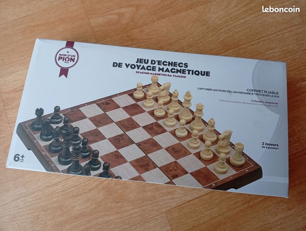 LZDMY Jouet D'échecs En Bois Magnétique Jeu De Société Magnetic Chess