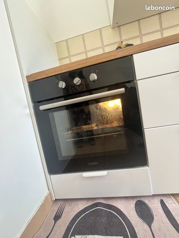 Meuble bas cuisine 3 tiroirs 60cm + mauble bas four encastrable 60cm (image 2)