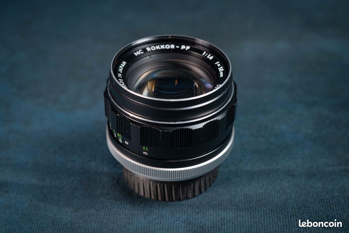 Objectif Minolta Auto Rokkor-Pf 58mm F/1.4 - Monture SR, Manuel, Très Bon état