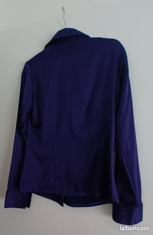 Chemise manches longues violet foncé La City (image 3)