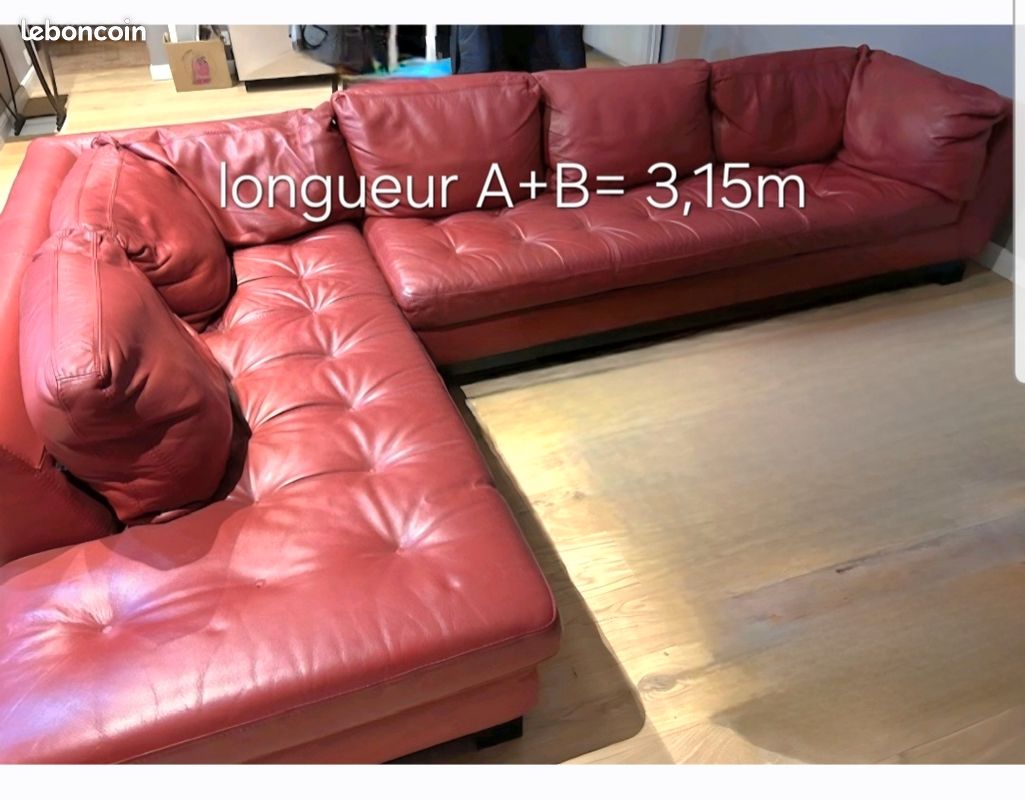 Canapé cuir Roche Bobois (image 2)