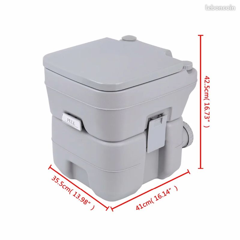 Toilette WC chimique de camping car portable 20L caravane van