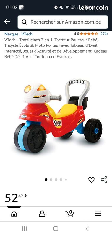Trotteur Bébé Moto Moto Trotteur VTech Trotti Moto En 1, Trotteur