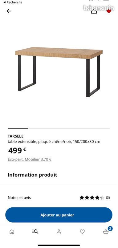 Table à manger extensible ikea (image 7)