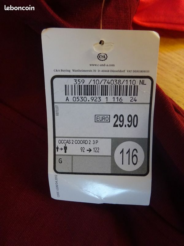 Vêtement enfant, taille ans/116 cm, Ensemble robe et pull à col