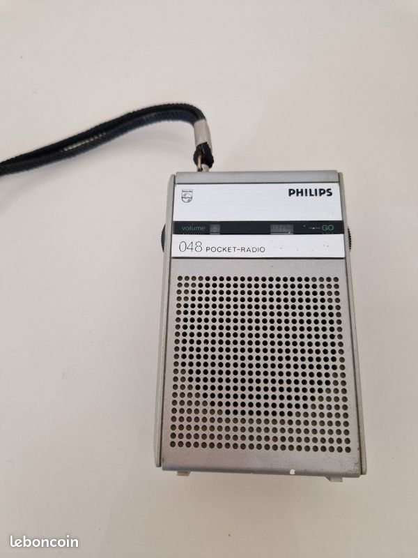 VINTAGE RETRO TRANSISTOR radio philips modele L3F93T po go ac ma EUR 15
