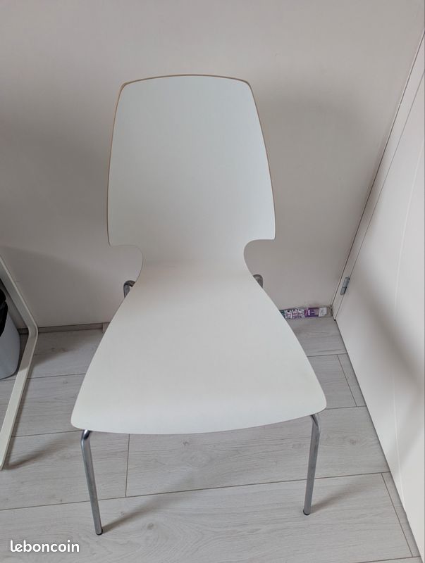 Chaise ikea blanche en bois (image 1)