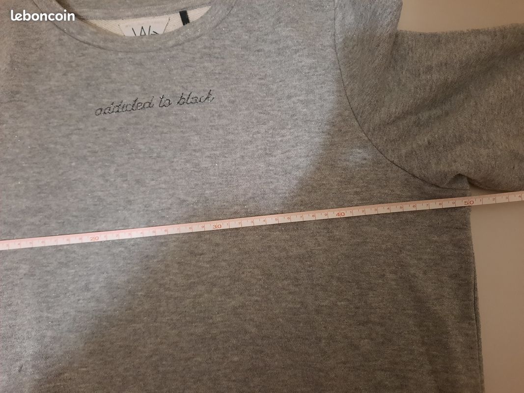Sweat fille IKKS Taille L (12-13ans) gris clair (image 14)