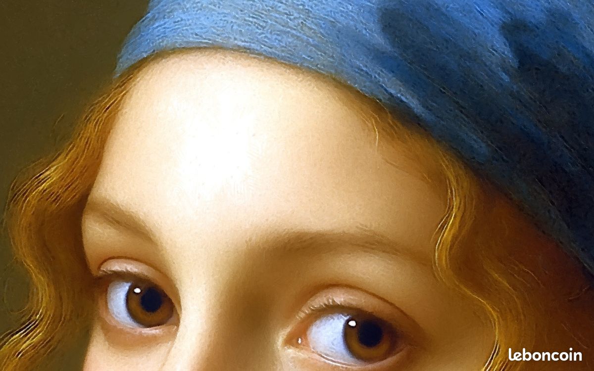 Cadre Sur Toile "La jeune fille à la perle" Johannes Vermeer / Décoration Murale (60 x 60 cm) (image 2)