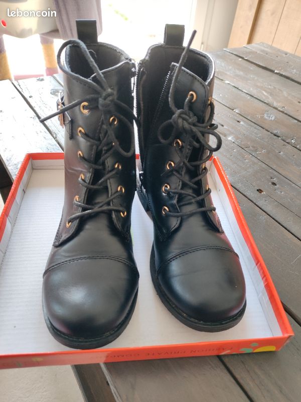 Bottines noires neuves T35 (image 2)