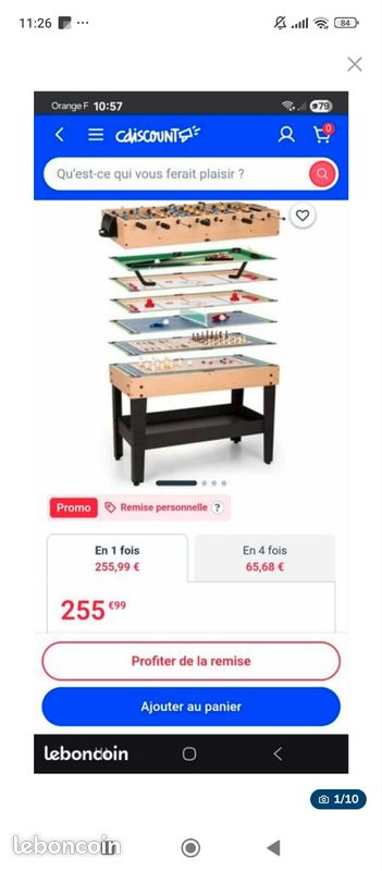 Vend table Multi activités (image 1)