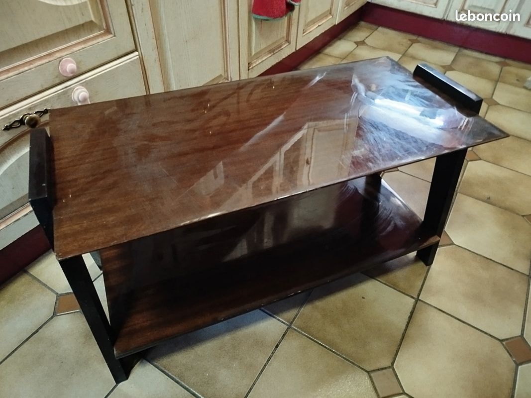 Table basse design vintage teck 1950/60's (image 5)