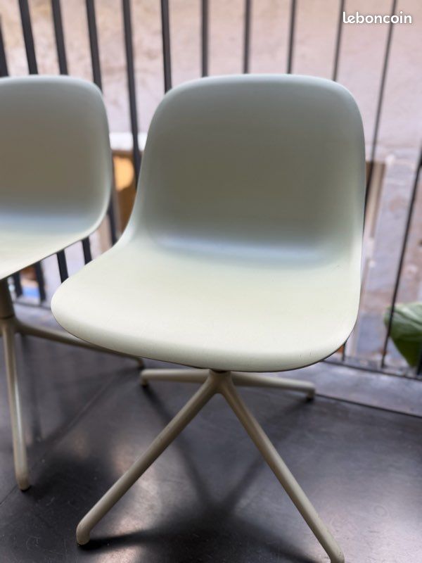 Chaises bureau Muuto fiber side swivel base - dusty green (image 4)