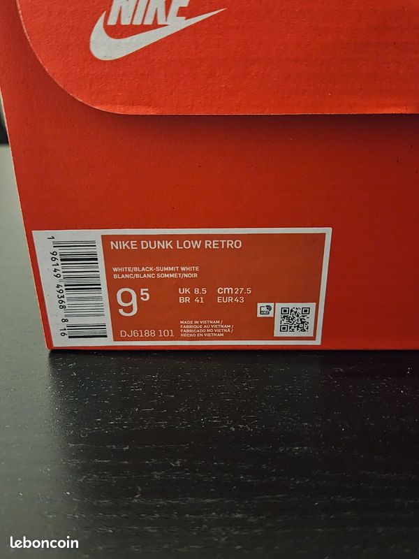 Nike Dunk low retro Reverse Panda -- Pointure 43 (image 9)