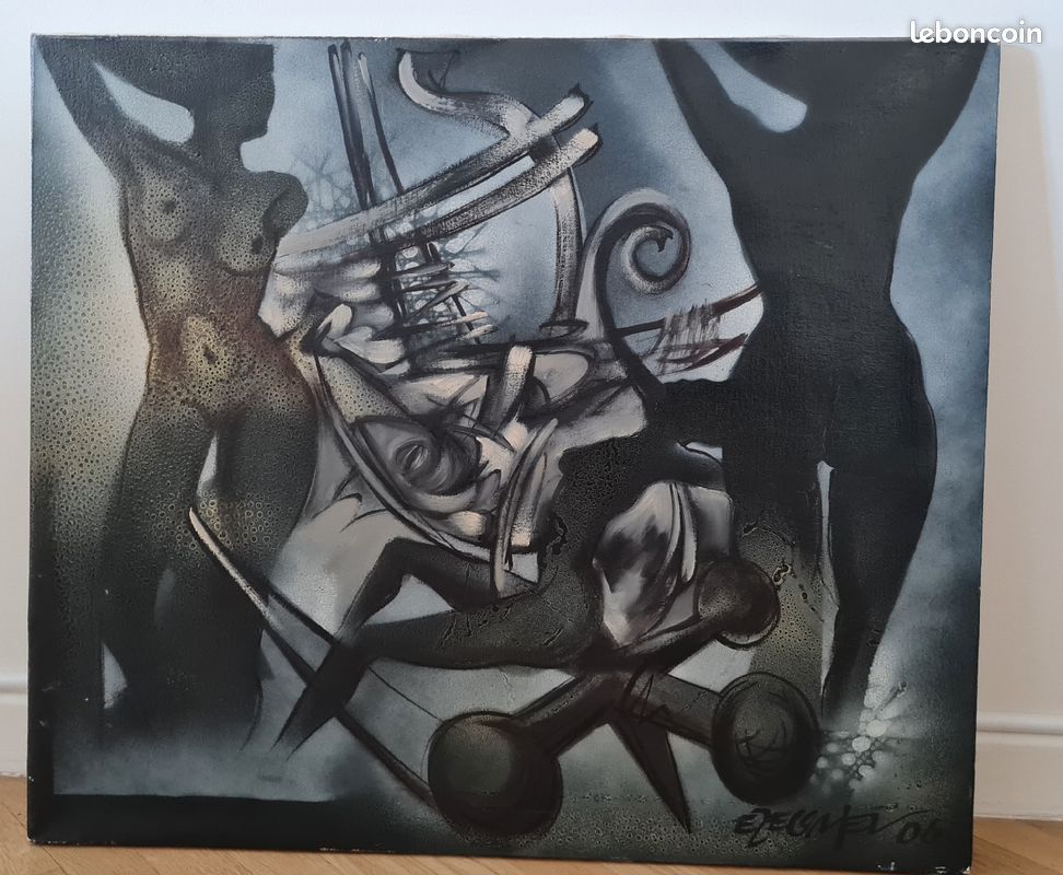 Tableau en toile original, Vigies Du Temps 70x60 (image 1)