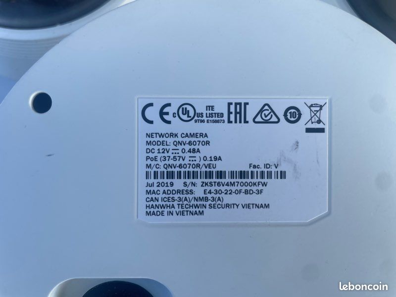 Lot caméra dôme Hanwha QNV-6070R (image 5)