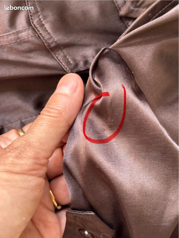 Chemise marron satinée à manche courte cintré style western (image 17)