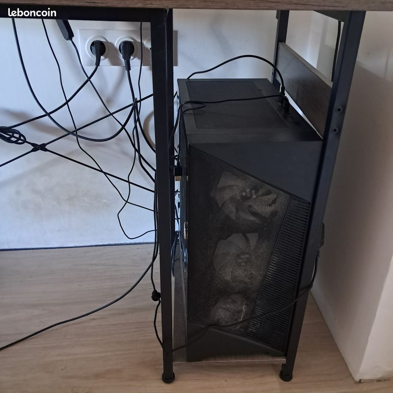 Bureau de gaming apparence chêne gris (image 2)