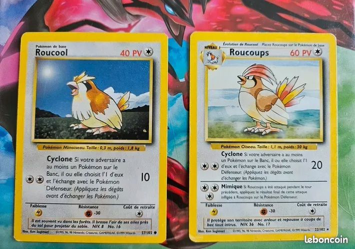 Carte pokémon roucoups set de base (image 2)