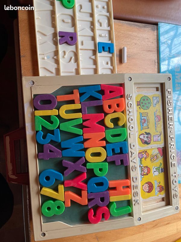 Jeu vintage Fisher price tableau alphabet collector (image 1)