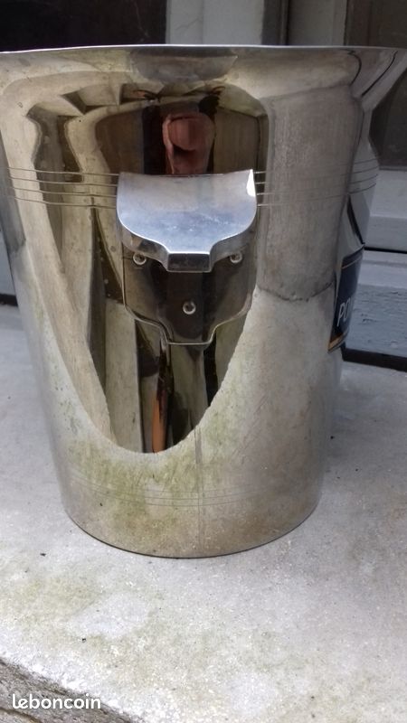 Seau à Champagne Pommery – Reproduction Sous Licence – Métal Argenté – 21 Cm