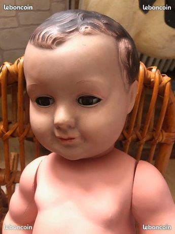 ANCIEN BAIGNEUR PETITCOLLIN ENTIÈREMENT EN CELLULOÏD - Ht 60 cm