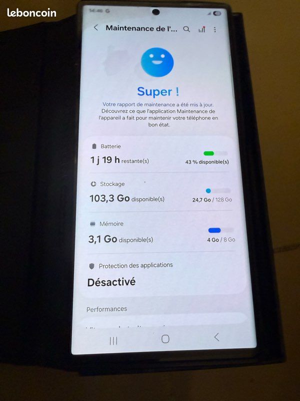 Téléphone Samsung s22 ultra 128go (image 3)