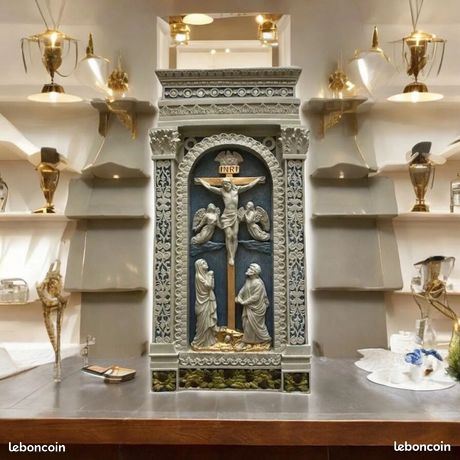 Crucifix Catholique Pour Mur,Crucifix Mural - Art Mural Chrétien Avec Blessure Du Christ,Figurines De Collection, Crucifix Sanglant De La Passion, Sculpture Religieuse De La Renaissance Pour Intérieur