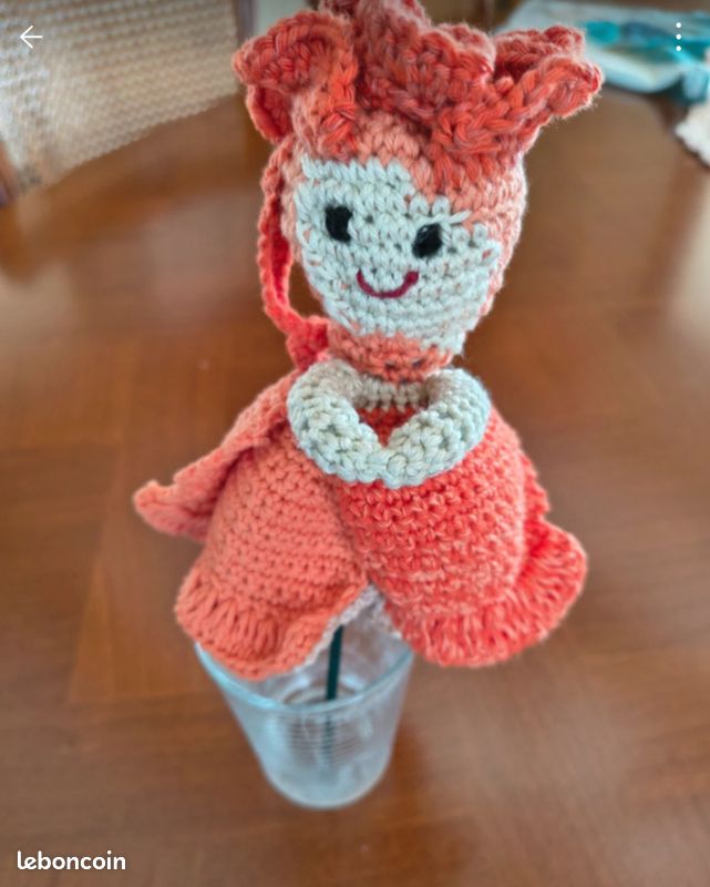 Poupée Au Crochet Faite Main – 40 Cm – Création Française Unique