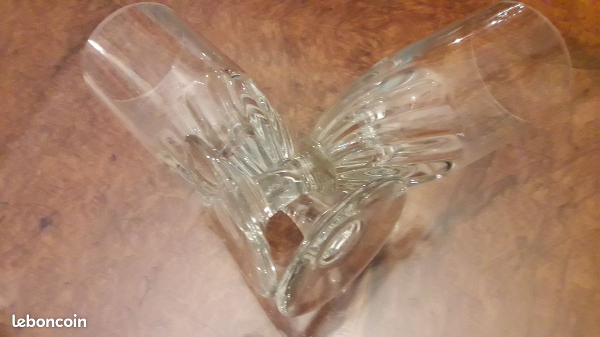 6 anciens grands verres bistrot à absinthe bzt03 (image 6)