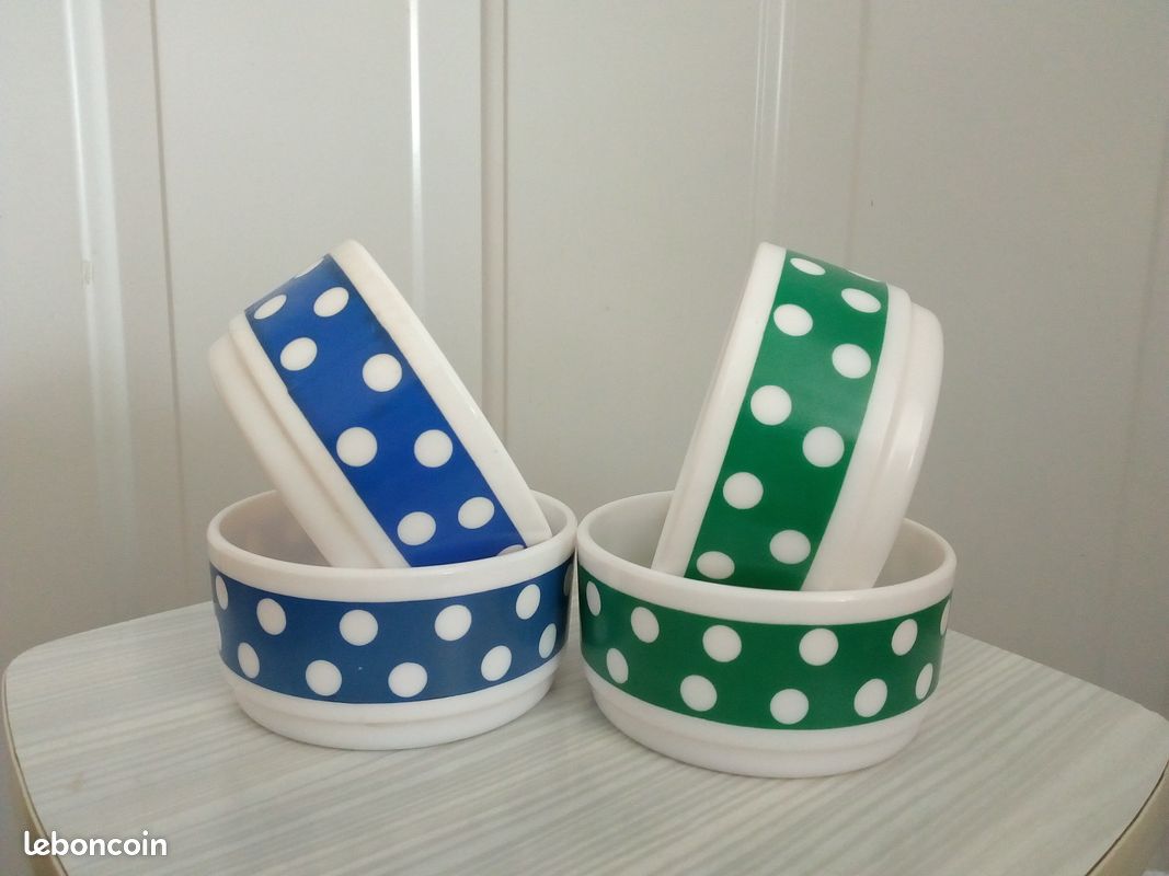 8 Coupelles ARCOPAL - Modèle POLKA - années 70/80 (image 2)