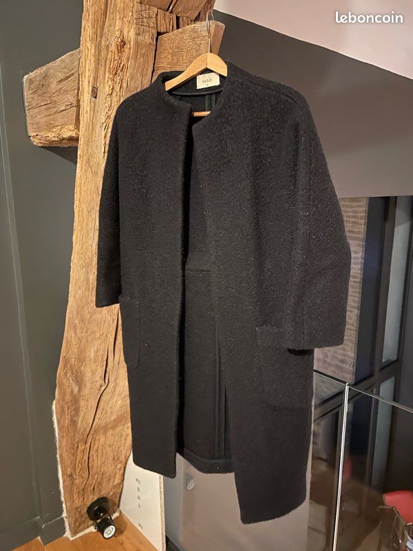 Sale Manteau Manteau Bash January Gris Wool Coat Ba&sh Grey Size