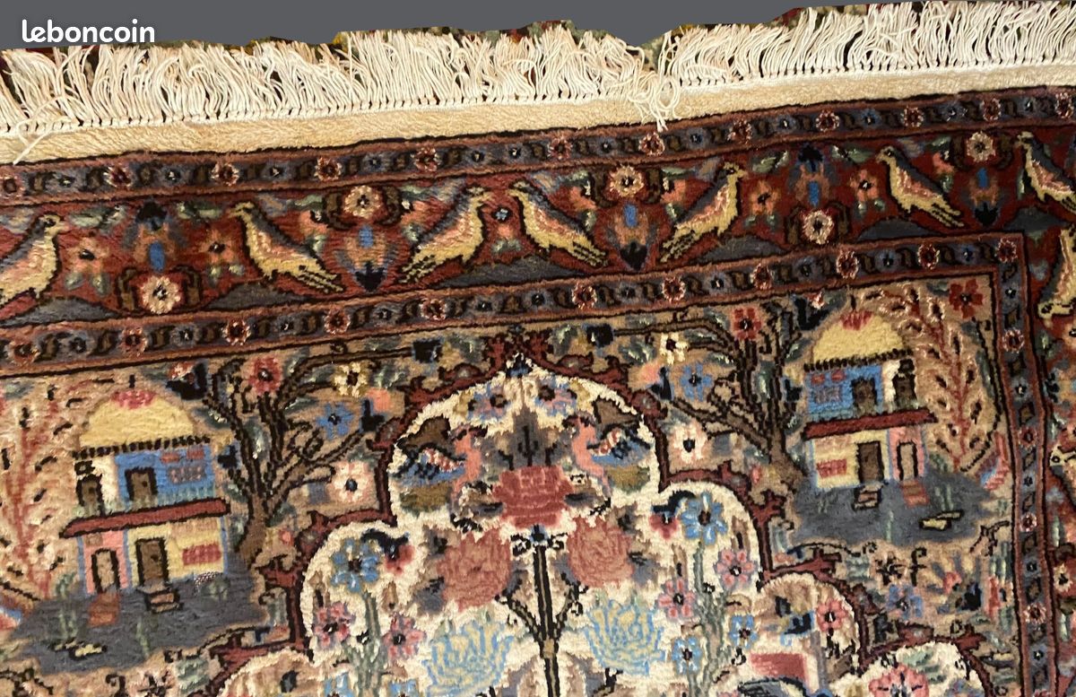 Tapis ancien Pakistanais laine et soie (image 4)