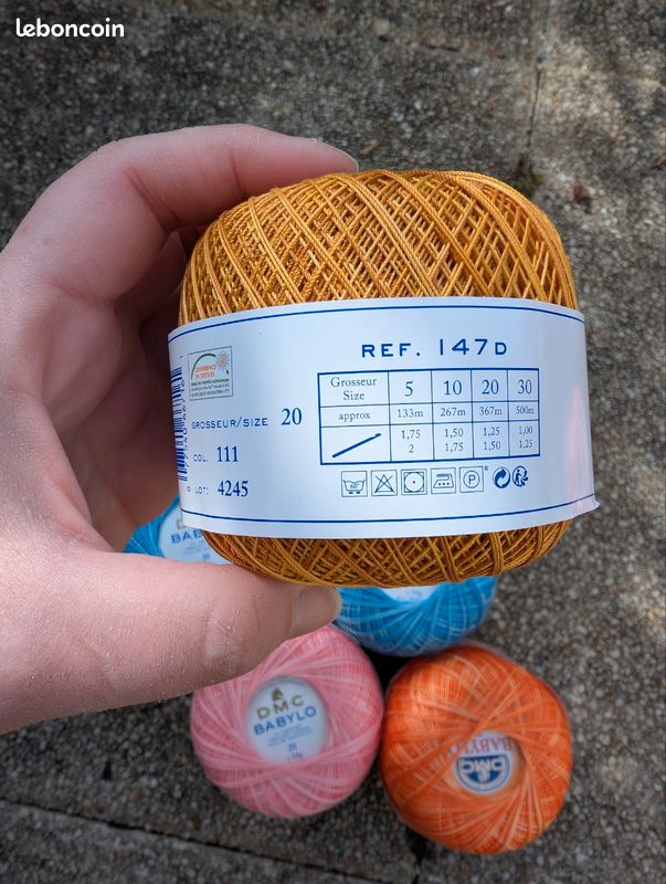 Lot de 6 pelotes couleurs dégradées Babylo DMC taille 20 (image 2)