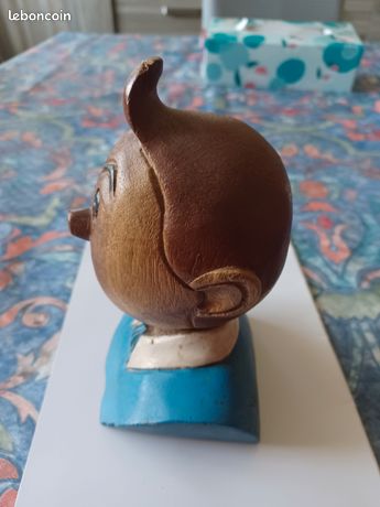 Buste Tintin, Sculpture par Saloua Mercier